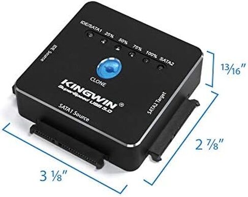 Kingwin USB 3.0 to SSD/SATA Adapter for 2.5 Inch Hard Drives. Support All 2.5" SSD & SATA Types of Drives. Hot Plug & Play. Perfect Solution for Easily Access [Optimized for 2.5" SSD] (ADP-07U3) in Saudi Arabia