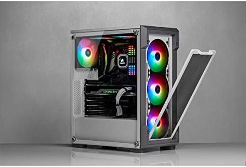 حافظة ذكية من Corsair Icue 220T RGB Airflow من الزجاج المقسى في منتصف البرج in Kuwait
