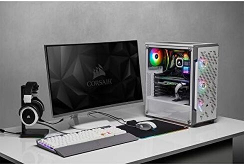 حافظة ذكية من Corsair Icue 220T RGB Airflow من الزجاج المقسى في منتصف البرج in Kuwait