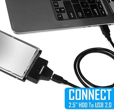 Kingwin USB 3.0 to SSD/SATA Adapter for 2.5 Inch Hard Drives. Support All 2.5" SSD & SATA Types of Drives. Hot Plug & Play. Perfect Solution for Easily Access [Optimized for 2.5" SSD] (ADP-07U3) in Saudi Arabia
