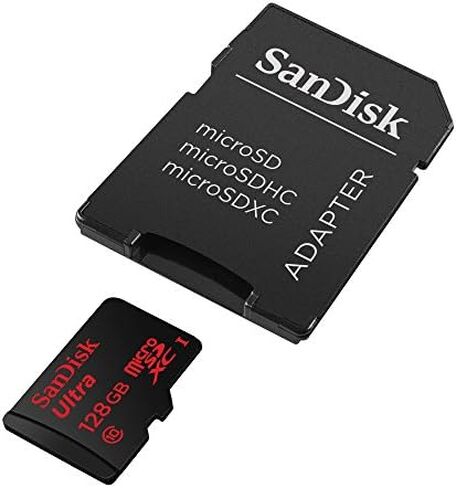SanDisk Ultra 32GB microSDHC UHS-I Card with Adapter, Silver, Standard Packaging (SDSQUNC-032G-GN6MA) in Saudi Arabia