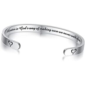 TONY & SANDY Inspirational Bracelets for Women Teen Girls Personalized Gifts for Daughter Granddaughter Mom Sister Friends Stainless Steel Engraved Cuff Birthday Graduation Christmas Gifts in Saudi Arabia