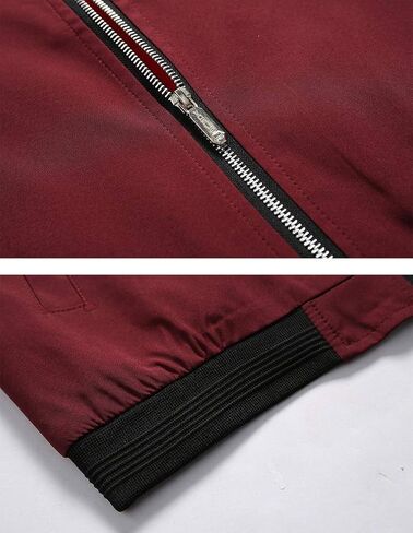 معطف رجالي خفيف الوزن من PASOK، ملابس رياضية، بسحاب، سترة واقية من الرياح، سترة طيران منفوخة in Kuwait