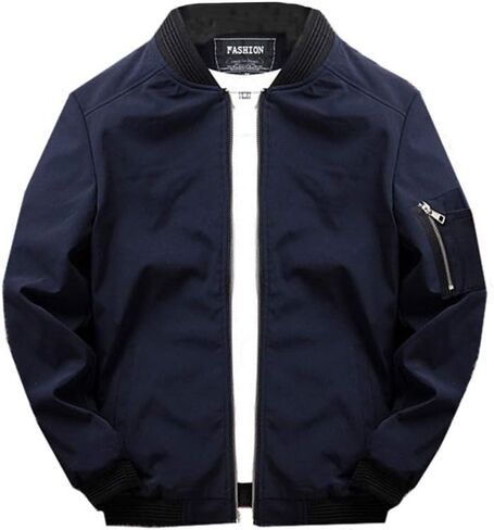 PASOK Men's Lightweight Softshell Coat Sportwear Zipper Windbreaker Flight Bomber Jacket in Saudi Arabia