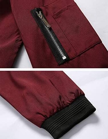 PASOK Men's Lightweight Softshell Coat Sportwear Zipper Windbreaker Flight Bomber Jacket in Saudi Arabia