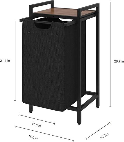 LAATOOREE Laundry Hamper, Two-Color Laundry Basket with Removable Laundry Bag and Top Shelf, Clothes Hamper for Samll Space,Laundry Room, Bedroom, Bathroom in Saudi Arabia