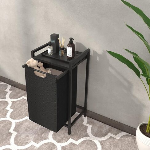 LAATOOREE Laundry Hamper, Two-Color Laundry Basket with Removable Laundry Bag and Top Shelf, Clothes Hamper for Samll Space,Laundry Room, Bedroom, Bathroom in Saudi Arabia
