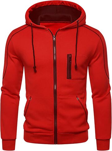 JOHOPROCE Men's Full Zip Cardigan Hoodies Casual Hoodie Lightweight Long Sleeve Sports Hooded Sweatshirts in Kuwait