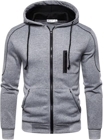JOHOPROCE Men's Full Zip Cardigan Hoodies Casual Hoodie Lightweight Long Sleeve Sports Hooded Sweatshirts in Kuwait