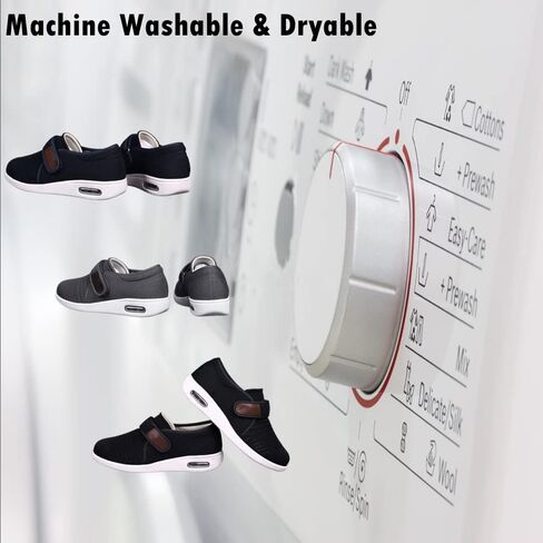 GSFY Diabetic Men Edema Shoes with Adjustable Closure Non Slip Lightweight Walking Shoes for Elderly Swollen Feet Indoor/Outdoor in Kuwait