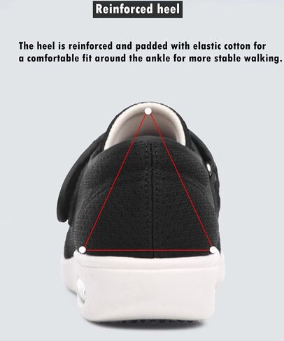 GSFY Diabetic Men Edema Shoes with Adjustable Closure Non Slip Lightweight Walking Shoes for Elderly Swollen Feet Indoor/Outdoor in Kuwait