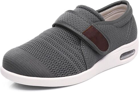 GSFY Diabetic Men Edema Shoes with Adjustable Closure Non Slip Lightweight Walking Shoes for Elderly Swollen Feet Indoor/Outdoor in Kuwait