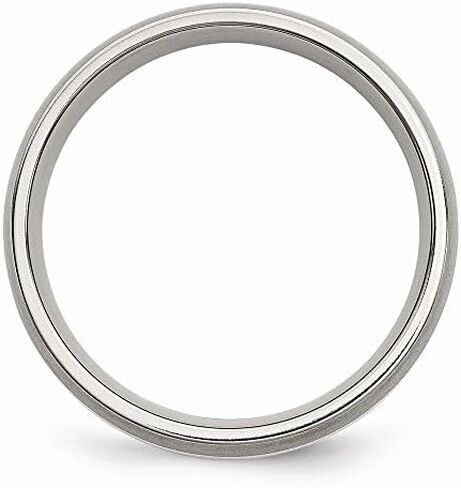 Sonia Jewels Titanium 925 Sterling Silver-Inlay 6mm Matte Brushed Finish Wedding Band Ring in Saudi Arabia
