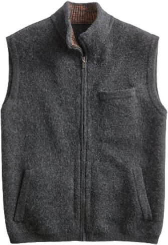 NOVICA Andean Holiday Mens Boiled Alpaca Wool Blend Vest in Saudi Arabia