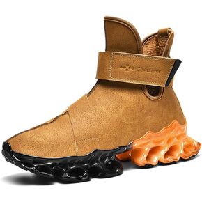 Comanier Mens Hiking Boots Winter Warm Snow Boots Waterproof Leather Insulated Backpacking Outdoor Shoes in Kuwait