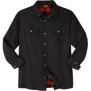 Boulder Creek by KingSize Men's Big & Tall Flannel-Lined Twill Shirt Jacket by in Saudi Arabia
