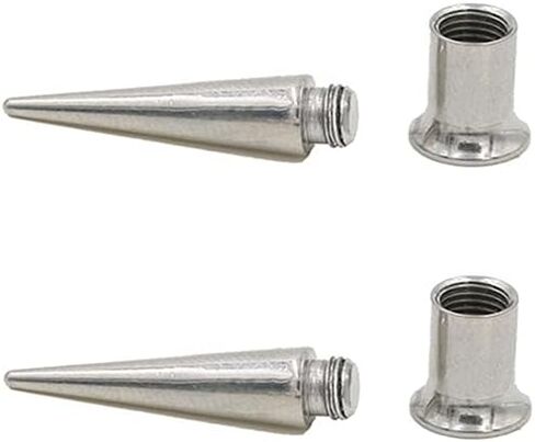 NewZenro Fashion Spike Ear 2 Stretching Tapers Plugs 316 Surgical Stainless Steel Ear Tunnels Plugs Expander Gauges Stretcher Earrings Screw On Piercing Body Jewelry Personalized Gifts in Kuwait