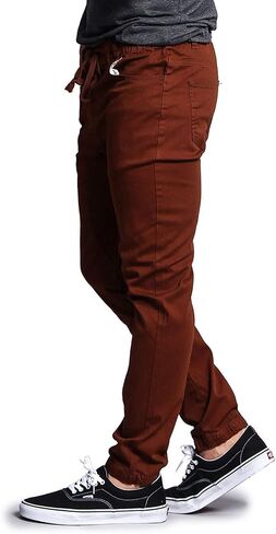 Victorious Men's Joggers Twill Pants JG804 - Dark Dark Wheat - Large in Saudi Arabia