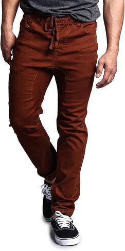 Victorious Men's Joggers Twill Pants JG804 - Dark Dark Wheat - Large in Saudi Arabia