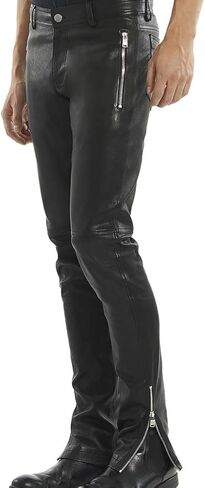 Koza Leathers Men's Leather Pant Trouser Genuine Lambskin Real Leather Casual Pant PM047 in Saudi Arabia
