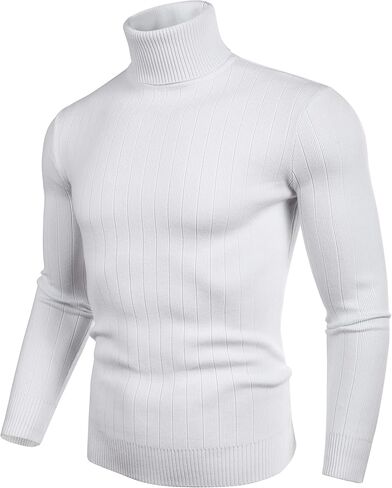 RCJU Men's Slim Fit Turtleneck Sweater Casual Sweater Classic Pullover Sweaters Long Sleeve in Kuwait