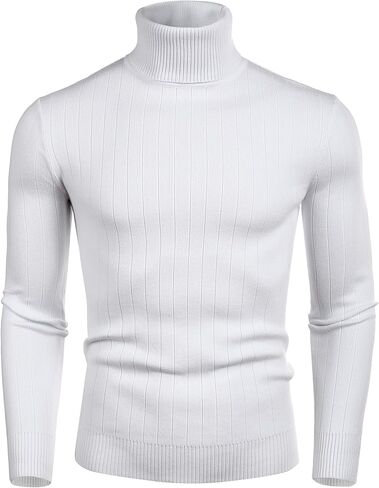 RCJU Men's Slim Fit Turtleneck Sweater Casual Sweater Classic Pullover Sweaters Long Sleeve in Kuwait