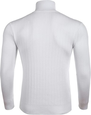 RCJU Men's Slim Fit Turtleneck Sweater Casual Sweater Classic Pullover Sweaters Long Sleeve in Kuwait