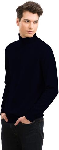 Citizen Cashmere Men Turtleneck Sweater - 100% Cashmere Long Sleeve in Kuwait