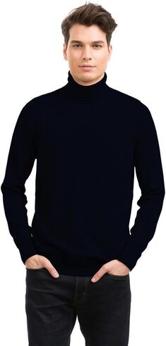 Citizen Cashmere Men Turtleneck Sweater - 100% Cashmere Long Sleeve in Kuwait