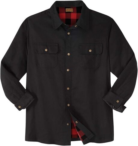 Boulder Creek by KingSize Men's Big & Tall Flannel-Lined Twill Shirt Jacket by in Kuwait