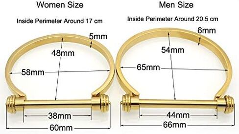 Globalwells Stainless Steel D Shape Bar Screw Shackle Bracelet Horseshoe Novelty Fashion Bangle Cuff, Unisex in Saudi Arabia