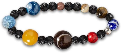Cosmic Milky Way Solar System Eight Planets Bracelet Natural Stone Elastic Beaded Bracelet Universe Galaxy Jewelry for Women Men in Saudi Arabia
