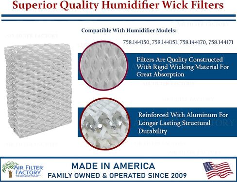 4-Pack Air Filter Factory Replacement For Kenmore 758.144150, 758.144151, 758.144170, 758.144171 Humidifier Wick Filters in Saudi Arabia