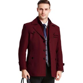 Autumn Winter Woolen Coat Men Thicken Casual Winproof Jacket Liner Detachable Wool Coat Male Trench Coat 5Xl in Saudi Arabia