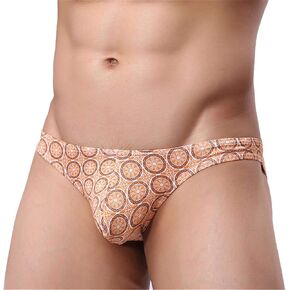 Andongnywell Men's Underwear Sexy Cheeky Boxer Briefs Stretch Mens Printed Thong Panties Knickers Underpants in Saudi Arabia