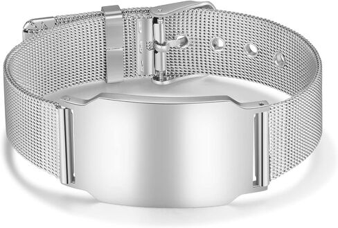 Personalized Medical Alert ID Bracelets for Men Women Custom Adjustable Men Women Medical ID Bracelets Black Silver Life Alert ID Bracelets for Women Men in Saudi Arabia