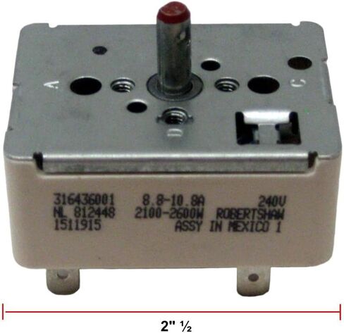 GLOB PRO SOLUTIONS AP3885460 PS1145040 EAP1145040 PD00000167 CKD2483 Range Infinite Switch 2" ½ Length Approx. Replacement for and Compatible with Frigidaire White Westinghouse Heavy Duty in Saudi Arabia