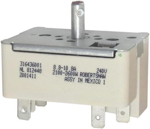 GLOB PRO SOLUTIONS AP3885460 PS1145040 EAP1145040 PD00000167 CKD2483 Range Infinite Switch 2" ½ Length Approx. Replacement for and Compatible with Frigidaire White Westinghouse Heavy Duty in Saudi Arabia