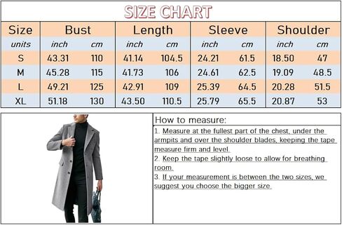 chouyatou Men's Notched Lapel Single Breasted Business Office Wool Trench Coat Overcoat in Saudi Arabia