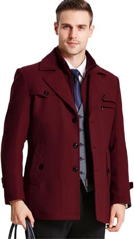 Autumn Winter Woolen Coat Men Thicken Casual Winproof Jacket Liner Detachable Wool Coat Male Trench Coat 5Xl in Saudi Arabia