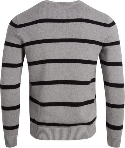 Chaps Men's Sweater - Midweight Classic Fit Cotton Crewneck Striped Pullover Sweater for Men (S-2XL) in Kuwait