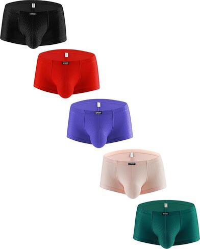 iKingsky Men's Four Way Stretch Bulge Boxer Briefs Sexy Low Rise Pouch Shorts Soft Underpanties for Men in Saudi Arabia