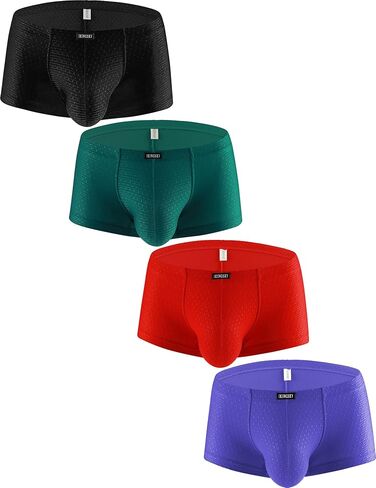 iKingsky Men's Four Way Stretch Bulge Boxer Briefs Sexy Low Rise Pouch Shorts Soft Underpanties for Men in Saudi Arabia