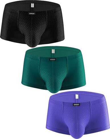 iKingsky Men's Four Way Stretch Bulge Boxer Briefs Sexy Low Rise Pouch Shorts Soft Underpanties for Men in Saudi Arabia
