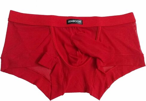 Semboon Men's Transparent Soft Mesh Cock Sheath Boxer Briefs Trunks Underwear in Saudi Arabia