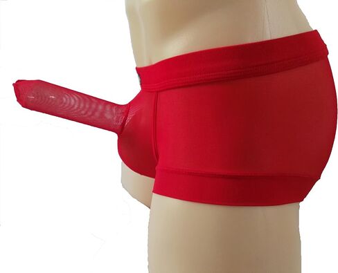Semboon Men's Transparent Soft Mesh Cock Sheath Boxer Briefs Trunks Underwear in Saudi Arabia