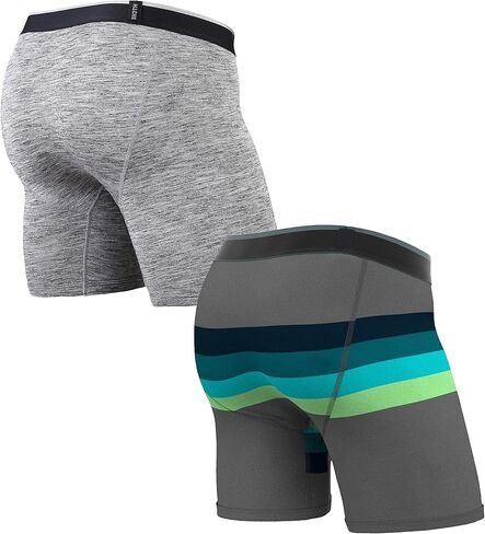 بي ان 3 تي اتش سروال داخلي بوكسر كلاسيكي للرجال من قطعتين - اسود/كحلي in Kuwait