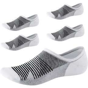 No Show Socks for Men&Women-Low Cut with Non Slip Grip-Invisible Socks for Oxfords Sneakers Size7-12 5 Pairs
