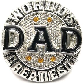 TuoYu Worlds Greatest DAD My #1 HERO Endless Love Ring Fathers Day Birthday Xmas Gift in Kuwait