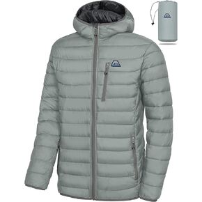 Mapamyumco Men's Packable Lightweight Puffer Jacket Hooded Windproof Winter Coat with Recycled Insulation in Saudi Arabia